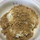 きな粉風味のオートミールで豆乳ヨーグルト